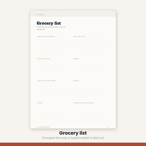 Home Management Binder Printable | Cleaning Schedule Meal Planner Budget | Household Organizer 25 Pages | A4 US Letter Instant Download image 13
