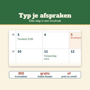 Calendar 2027 Netherlands | Week Numbers, Public Holidays and School Holidays | Fillable PDF A4 and A3 | Annual Calendar Monthly Calendar 2027 image 4