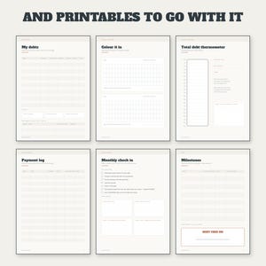 Debt Payoff Tracker Spreadsheet | Debt Snowball Avalanche Calculator Excel Google Sheets | Debt Free Planner Printable | Instant Download image 3