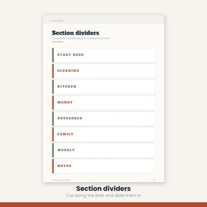 Home Management Binder Printable | Cleaning Schedule Meal Planner Budget | Household Organizer 25 Pages | A4 US Letter Instant Download image 20