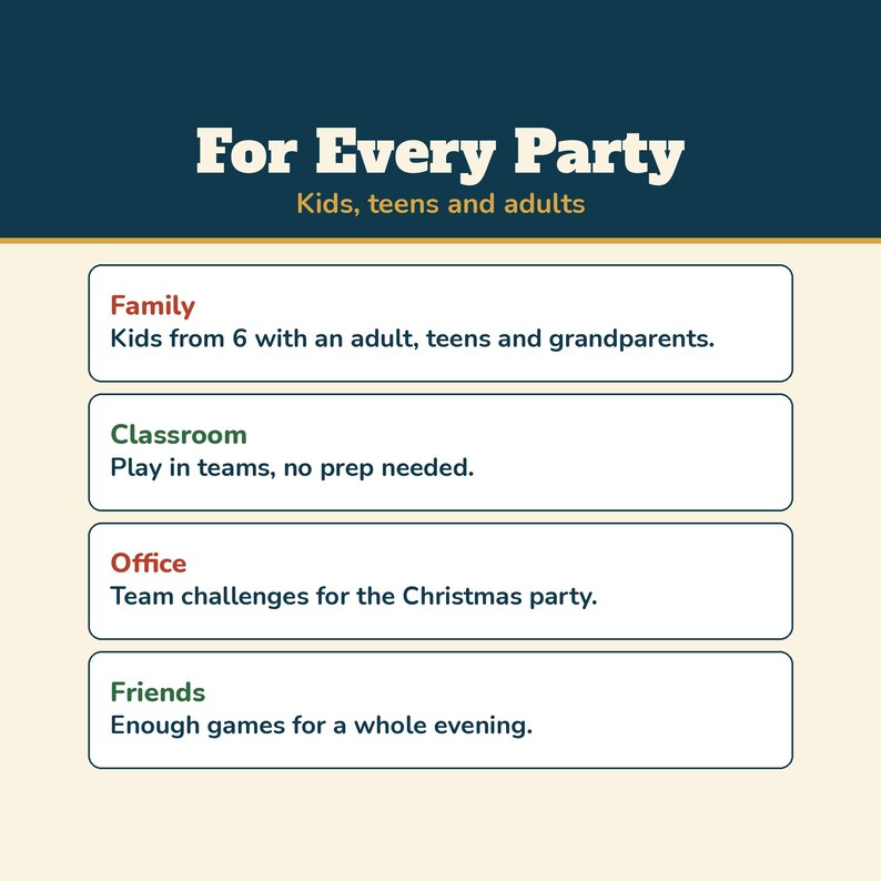 Christmas Minute Games, 24 One Minute Party Games Printable, Christmas Party Games for Kids and Adults, Family, Classroom, Office Party image 10