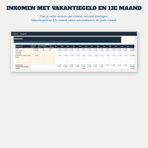 Haushaltsbuch 2027 (Excel) | Budgetplaner (Google Sheets, Niederländisch) | Fixe Ausgaben, Sparschweine, Schulden, Jahreskalender | Budgetplaner 2027 Bild 14