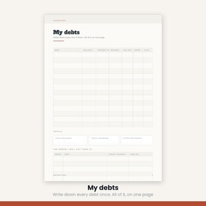 Debt Payoff Tracker Spreadsheet | Debt Snowball Avalanche Calculator Excel Google Sheets | Debt Free Planner Printable | Instant Download image 10