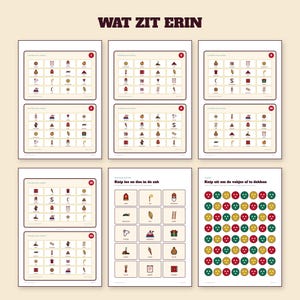 Sinterklaas Bingo 50 Cards | Children's Party Printable | Gift-Giving Evening Game Dutch | PDF Download image 2
