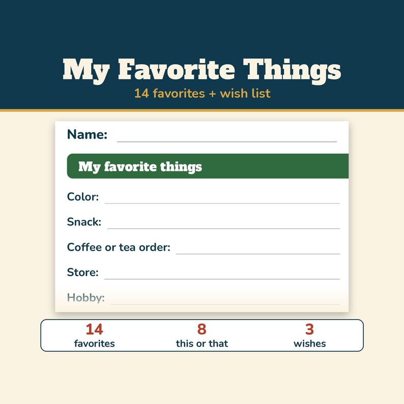 Secret Santa Questionnaire Printable, Christmas Gift Exchange Form, Coworker Favorite Things List, Office Secret Santa with Name Slips image 2