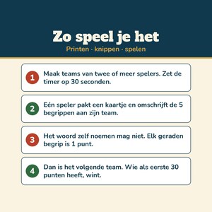 Christmas 30 Seconds 200 Concepts | Christmas Game Dutch Printable | Guessing Game for Christmas Dinner, Christmas Drinks, Family, and New Year's Eve image 2