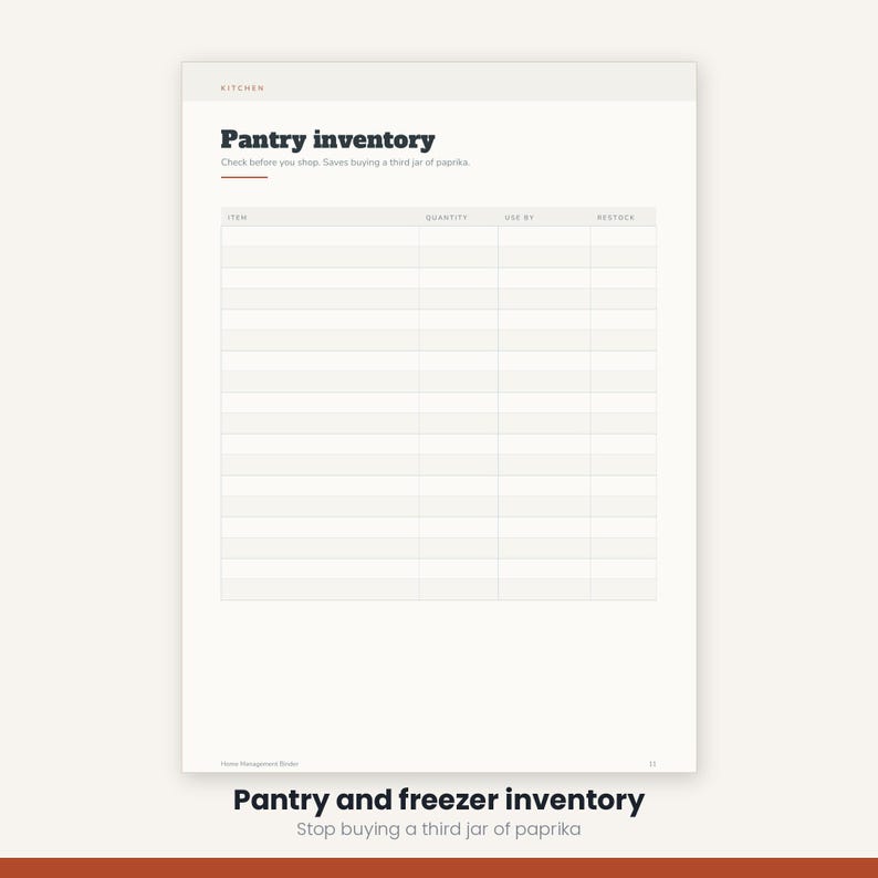 Home Management Binder Printable | Cleaning Schedule Meal Planner Budget | Household Organizer 25 Pages | A4 US Letter Instant Download image 14