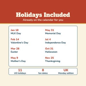 2027 Calendar Printable, Editable 2027 Monthly Calendar, Sunday or Monday Start, US Holidays, Week Numbers, Fillable PDF, Letter A4 image 4