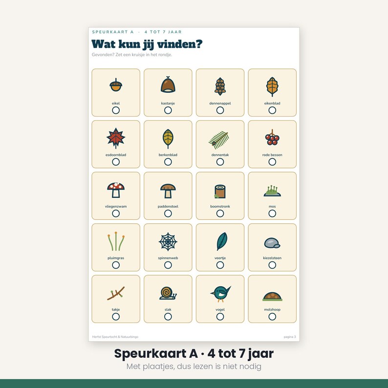 Kids Party Printable | Autumn Scavenger Hunt and Nature Bingo | Outdoor Games for Children | Dutch PDF image 7
