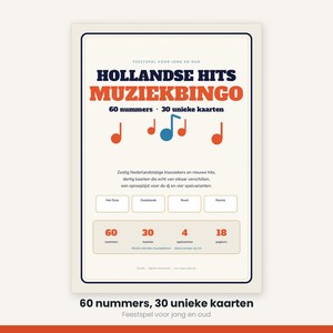 Hitster Cards Dutch | Music Bingo 30 Cards | 60 Dutch Hits | Printable Party Game PDF image 5