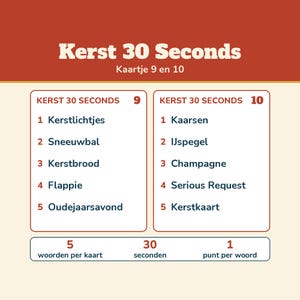 Christmas 30 Seconds 200 Concepts | Christmas Game Dutch Printable | Guessing Game for Christmas Dinner, Christmas Drinks, Family, and New Year's Eve image 10