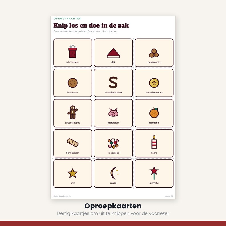 Sinterklaas Bingo 50 Cards | Children's Party Printable | Gift-Giving Evening Game Dutch | PDF Download image 12