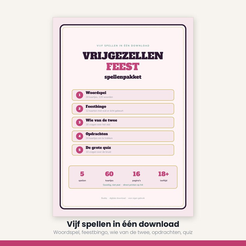 Bachelorette Party Games | Bingo Quiz and Word Game | 5 Games Printable PDF | Bachelorette Parties image 5