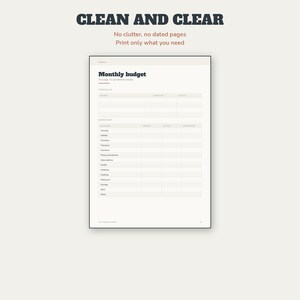 Home Management Binder Printable | Cleaning Schedule Meal Planner Budget | Household Organizer 25 Pages | A4 US Letter Instant Download image 3