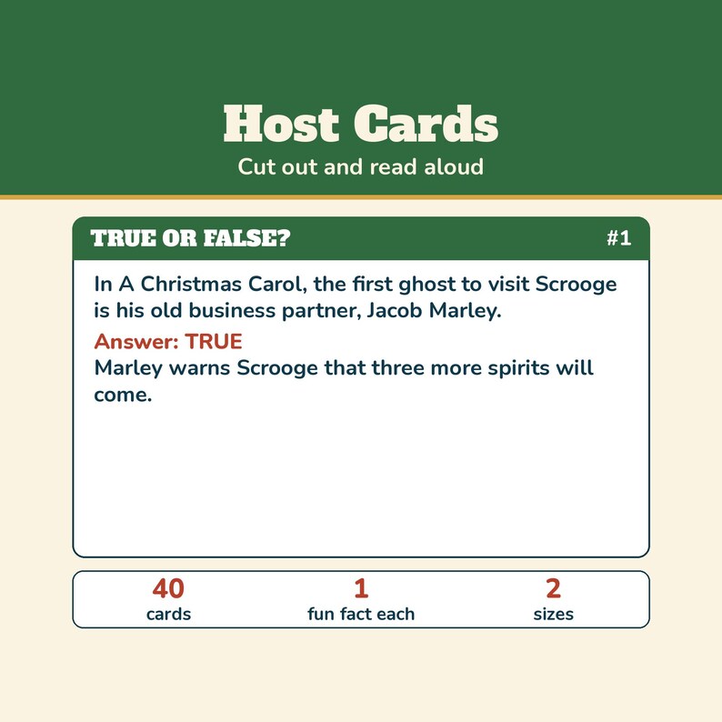 Christmas True or False Game, Printable Christmas Trivia with Fun Facts, Holiday Trivia for Kids Adults Seniors, Class or Office Party Bild 5