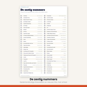 Hitster Cards Dutch | Music Bingo 30 Cards | 60 Dutch Hits | Printable Party Game PDF image 7