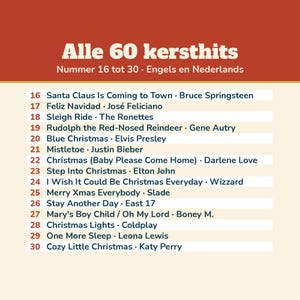 Christmas Music Bingo 60 Christmas Hits 50 Cards | Music Bingo Christmas Dutch Printable | Christmas Drinks, Christmas Party, Family, New Year's Eve image 9
