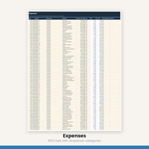 Small Business Bookkeeping Spreadsheet | Income Expense Tracker Excel Google Sheets | VAT Profit Loss Invoice | Instant Download image 12