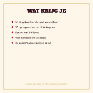 Sinterklaas Bingo 50 Cards | Children's Party Printable | Gift-Giving Evening Game Dutch | PDF Download image 4