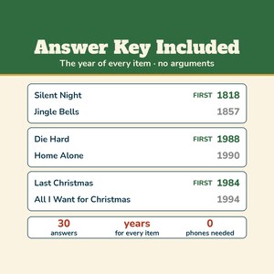 Christmas Which Came First Game, Printable Christmas Trivia, Holiday Trivia for Adults Teens Seniors, Office Christmas Party Game image 3