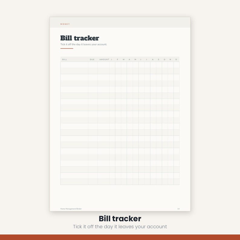 Home Management Binder Printable | Cleaning Schedule Meal Planner Budget | Household Organizer 25 Pages | A4 US Letter Instant Download image 16
