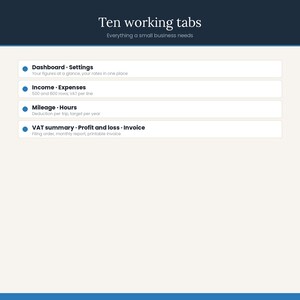 Small Business Bookkeeping Spreadsheet | Income Expense Tracker Excel Google Sheets | VAT Profit Loss Invoice | Instant Download image 3