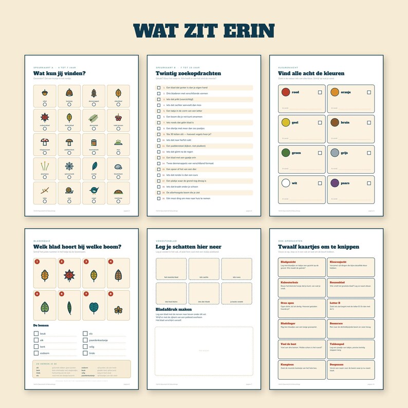 Kids Party Printable | Autumn Scavenger Hunt and Nature Bingo | Outdoor Games for Children | Dutch PDF image 2