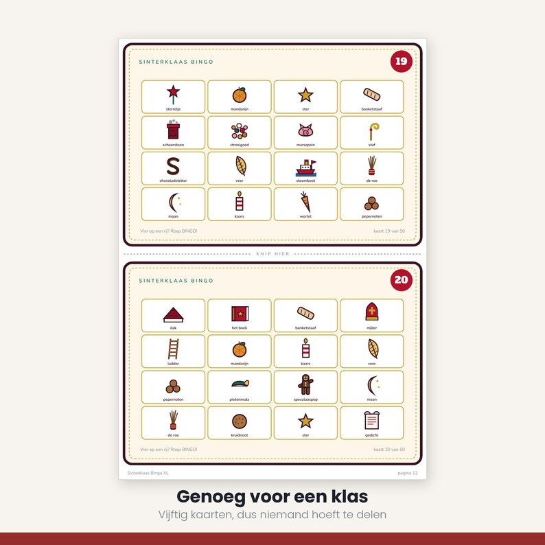 Sinterklaas Bingo 50 Cards | Children's Party Printable | Gift-Giving Evening Game Dutch | PDF Download image 9