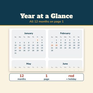 2027 Calendar Printable, Editable 2027 Monthly Calendar, Sunday or Monday Start, US Holidays, Week Numbers, Fillable PDF, Letter A4 image 6