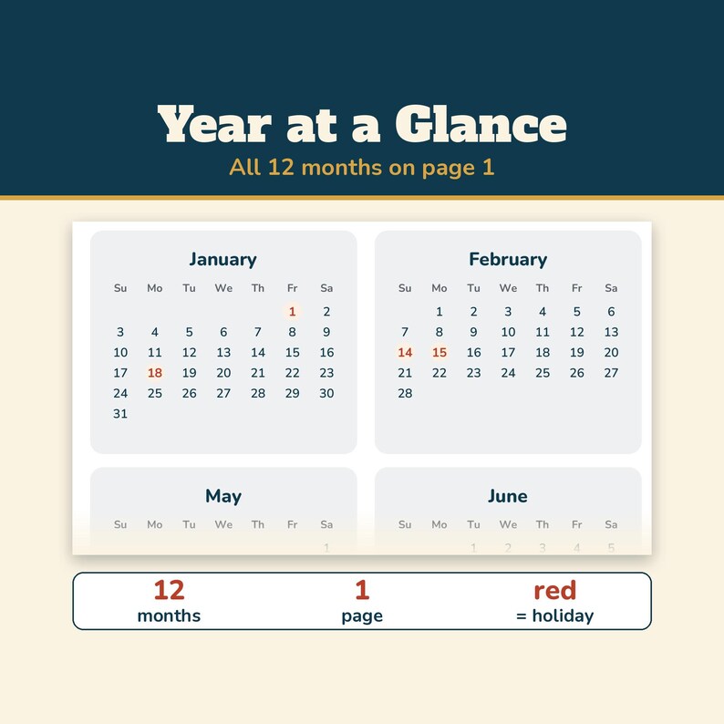 2027 Calendar Printable, Editable 2027 Monthly Calendar, Sunday or Monday Start, US Holidays, Week Numbers, Fillable PDF, Letter A4 image 6