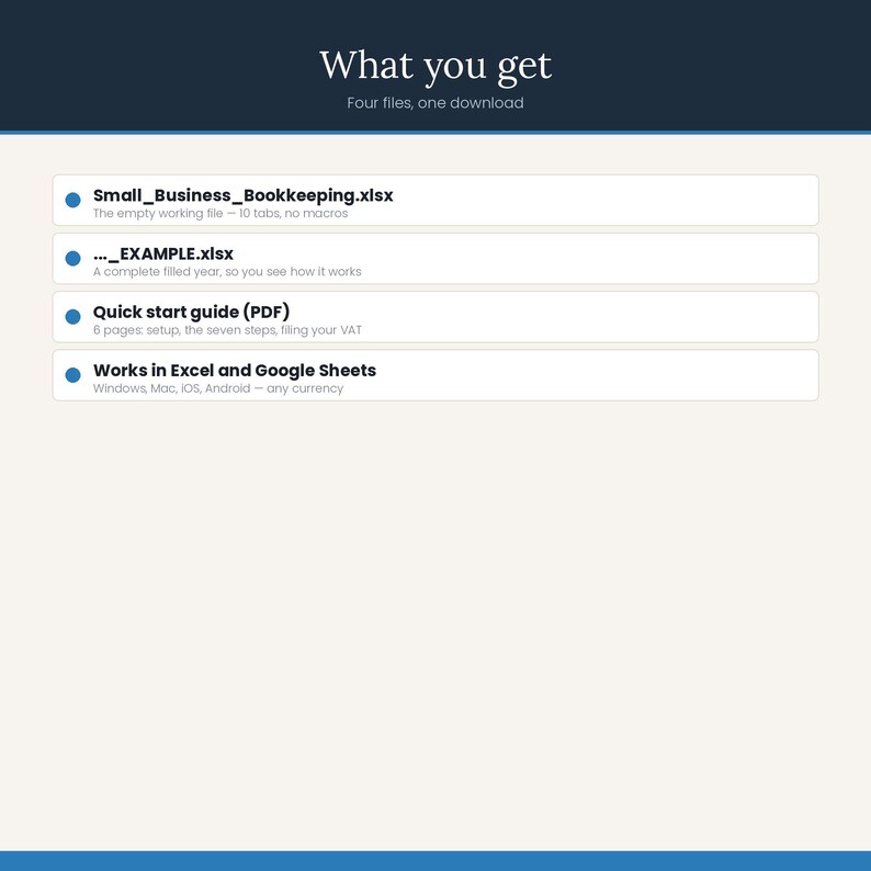 Small Business Bookkeeping Spreadsheet | Income Expense Tracker Excel Google Sheets | VAT Profit Loss Invoice | Instant Download image 5
