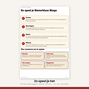 Sinterklaas Bingo 50 Cards | Children's Party Printable | Gift-Giving Evening Game Dutch | PDF Download image 6