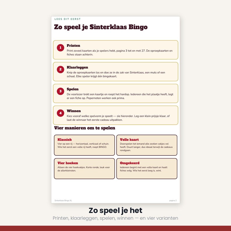 Sinterklaas Bingo 50 Cards | Children's Party Printable | Gift-Giving Evening Game Dutch | PDF Download image 6