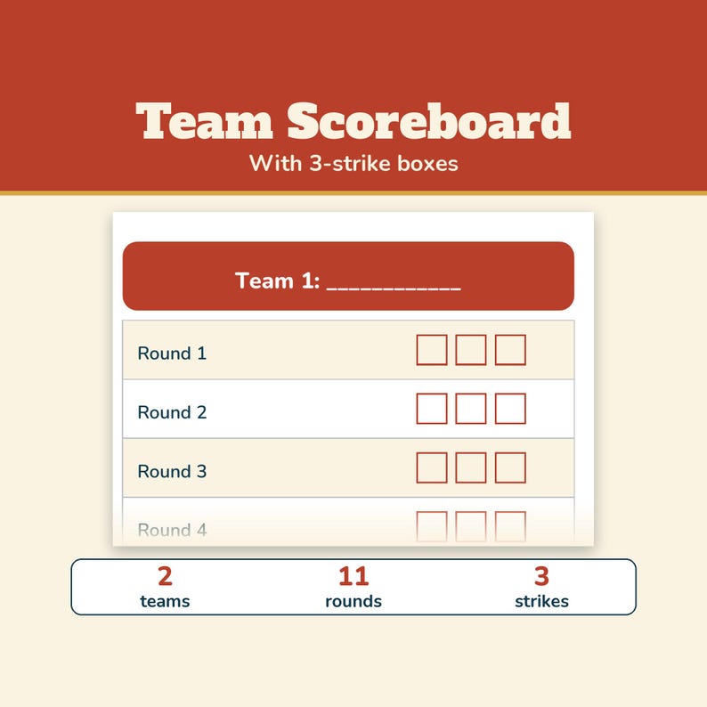 Thanksgiving Feud Game Printable, Friendsgiving Game, Guess the Top Answers, Family Thanksgiving Party Game for Adults and Kids image 3