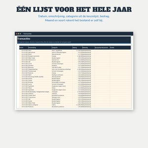 Haushaltsbuch 2027 (Excel) | Budgetplaner (Google Sheets, Niederländisch) | Fixe Ausgaben, Sparschweine, Schulden, Jahreskalender | Budgetplaner 2027 Bild 7