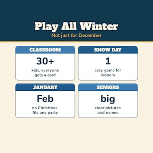 Winter Bingo 100 Cards, Printable Winter Picture Bingo Game for Kids and Adults, Classroom Winter Party, Snow Day Activity image 6
