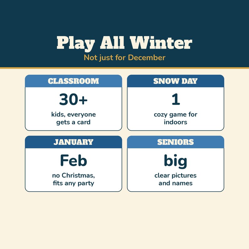 Winter Bingo 100 Cards, Printable Winter Picture Bingo Game for Kids and Adults, Classroom Winter Party, Snow Day Activity image 6