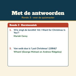 Julquiz 60 frågor med svar | Holländskt julpubquiz | Utskrivbart quiz för julmiddag, juldrinkar och nyårsafton bild 12