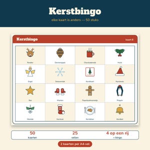 Paquete de juegos navideños en neerlandés | Bingo navideño (50 cartones), 30 segundos de Navidad, concurso navideño (60 preguntas), bingo musical navideño | Juego imprimible para la cena de Navidad imagen 10