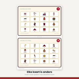 Sinterklaas Bingo 50 Cards | Children's Party Printable | Gift-Giving Evening Game Dutch | PDF Download image 8
