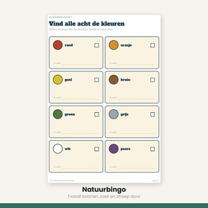 Kids Party Printable | Autumn Scavenger Hunt and Nature Bingo | Outdoor Games for Children | Dutch PDF image 9