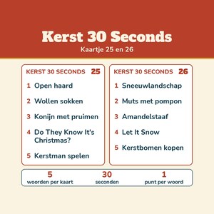 Christmas 30 Seconds 200 Concepts | Christmas Game Dutch Printable | Guessing Game for Christmas Dinner, Christmas Drinks, Family, and New Year's Eve image 12