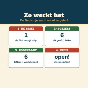 Sinterklaas Escape Room Kinderen 8-12 | Pakjesavond Spel Printable | 6 Puzzels, Hints & Antwoorden | PDF Nederlands image 2