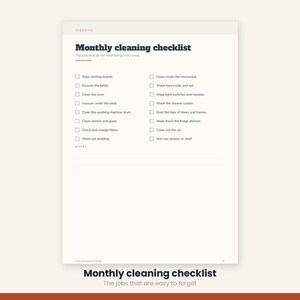 Home Management Binder Printable | Cleaning Schedule Meal Planner Budget | Household Organizer 25 Pages | A4 US Letter Instant Download image 9