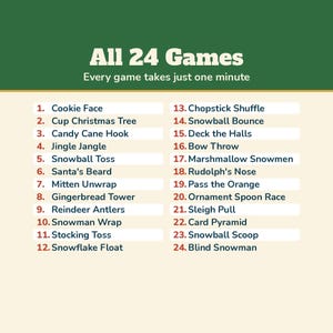 Christmas Minute Games, 24 One Minute Party Games Printable, Christmas Party Games for Kids and Adults, Family, Classroom, Office Party image 5