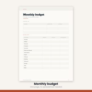 Home Management Binder Printable | Cleaning Schedule Meal Planner Budget | Household Organizer 25 Pages | A4 US Letter Instant Download image 15