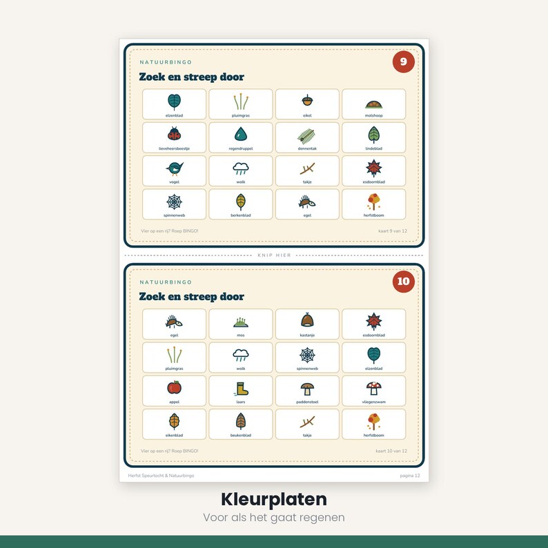 Kids Party Printable | Autumn Scavenger Hunt and Nature Bingo | Outdoor Games for Children | Dutch PDF image 11