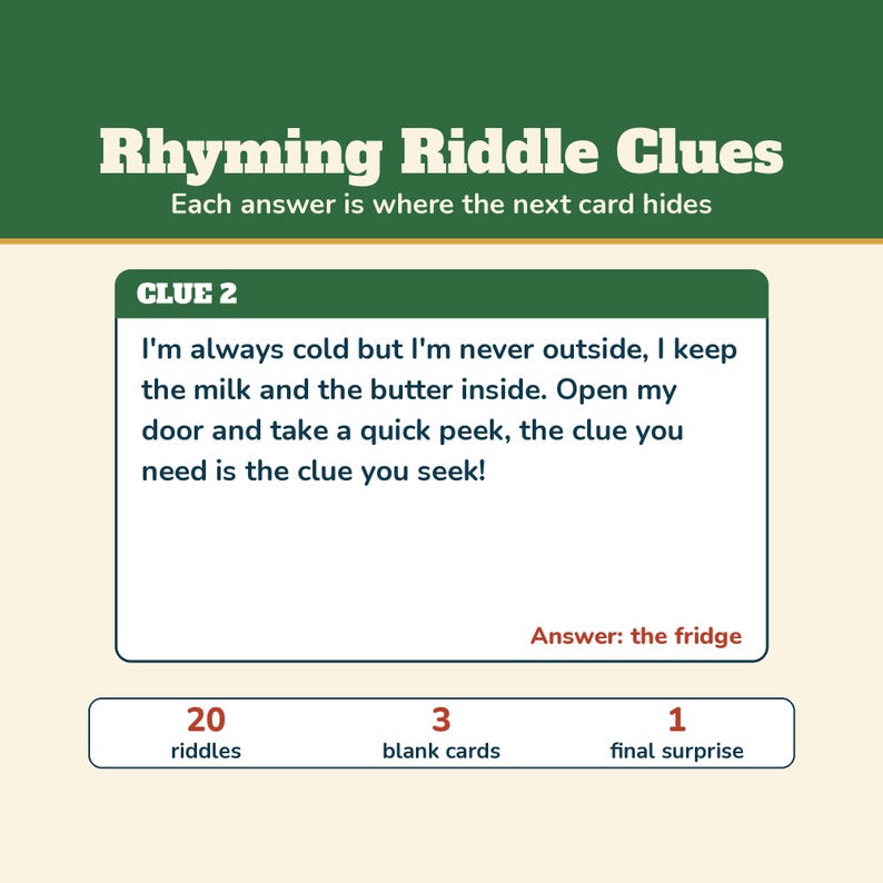 Christmas Scavenger Hunt for Kids, Printable Treasure Hunt Riddles, Christmas Clue Cards, Indoor Christmas Game, Picture Hunt image 2