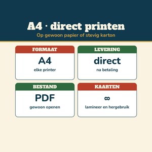 Christmas Bingo 50 Cards with Pictures | Christmas Bingo for Children and Family | Printable Christmas Game in Dutch | Christmas Dinner, Class, Christmas Drinks image 6