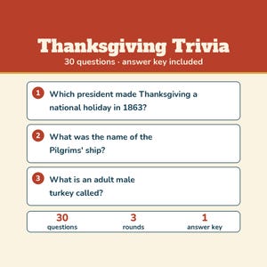 Thanksgiving Games Bundle, 5 Printable Games, Thanksgiving Feud, Trivia, Most Likely To, Friendsgiving Party Games for Family and Adults image 4